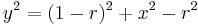 y^2=(1-r)^2%2Bx^2-r^2