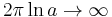 2 \pi \ln a \rightarrow \infty 