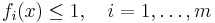 f_i(x) \leq 1, \quad i = 1,\dots,m