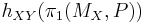 h_{XY}(\pi_1(M_X,P))\ 