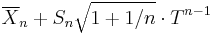 \overline{X}_n %2B S_n\sqrt{1%2B1/n} \cdot T^{n-1}