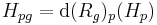 H_{pg}=\mathrm d(R_g)_p(H_{p})