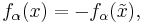 f_\alpha(x)=-f_\alpha(\tilde x),