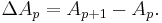 \Delta A_p = A_{p%2B1} - A_p.