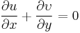  {\partial u\over\partial x}%2B{\partial \upsilon\over\partial y}=0 