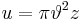 u = \pi \vartheta^2 z