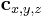 \mathbf{c}_{x,y,z}