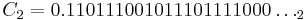 C_2 = 0.1 10 11 100 101 110 111 1000\ldots_2