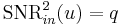 
\mathrm{SNR}_{in}^2(u) = q
