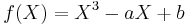 f(X)=X^3-aX%2Bb\,