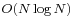 \scriptstyle O(N\log N)