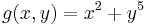 g(x,y) = x^2%2By^5