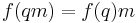 f(qm)=f(q)m