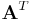 \mathbf{A}^T