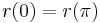 r(0)= r(\pi)