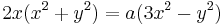 2x(x^2%2By^2)=a(3x^2-y^2)\!