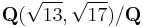 {\mathbf Q}(\sqrt{13},\sqrt{17})/{\mathbf Q}