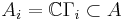 A_i=\mathbb{C}\Gamma_i\subset A