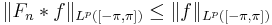 \|F_n*f \|_{L^p([-\pi, \pi])} \le \|f\|_{L^p([-\pi, \pi])}