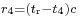 \scriptstyle r_4 = \left ( t_\text{r}-t_4\right )c