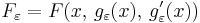  F_\varepsilon = F(x, \, g_\varepsilon (x), \, g_\varepsilon' (x) ) 