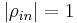 \left|\rho_{in}\right| = 1\,