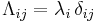 \Lambda_{ij} = \lambda_i\,\delta_{ij}