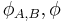 \phi_{A,B}, \phi