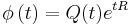 \phi \,(t) = Q(t)e^{tR}