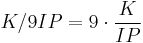 K/9IP = 9 \cdot \frac{K}{IP}