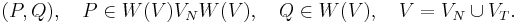 (P, Q), \quad P \in W(V) V_N W(V), \quad Q \in W(V), \quad V = V_N \cup V_T.