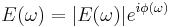 E(\omega) = |E(\omega)|e^{i\phi(\omega)}