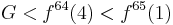  G < f^{64}(4)<f^{65}(1)