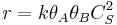 r=k \theta_A \theta_B C_S^2 