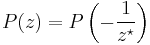  P(z) = P\left( -{1 \over z^\star} \right) 