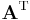 \mathbf{A}^\mathrm{T} \,\!