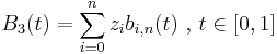 B_3(t) = \sum_{i=0}^{n} z_i b_{i,n}(t) \mbox{ , } t \in [0,1]