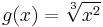 g(x) = \sqrt[3]{x^2}