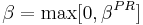 \displaystyle \beta=\max [ 0,\beta^{PR} ]