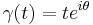 \gamma(t)=te^{i\theta}