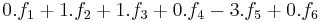 0.f_1 %2B 1.f_2 %2B 1.f_3 %2B 0.f_4 - 3.f_5 %2B 0.f_6