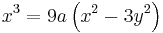 x^3=9a \left(x^2-3y^2 \right)