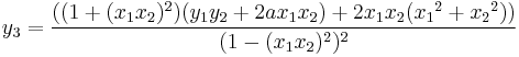 y_3 = \frac{((1%2B(x_1x_2)^2)(y_1y_2%2B2ax_1x_2)%2B2x_1x_2({x_1}^2%2B{x_2}^2))}{(1-(x_1x_2)^2)^2}