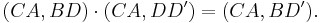 (CA,BD) \cdot (CA,DD') = (CA,BD').