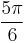 \frac{5\pi}6\!