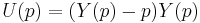 U(p) = (Y(p) - p)Y(p)