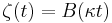 \displaystyle\zeta(t)=B(\kappa t)