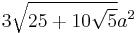 3\sqrt{25%2B10\sqrt{5}} a^2 