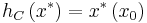 h_C\left(x^*\right) = x^*\left(x_0\right)