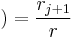  ) = \frac{r_{j%2B1}}{r}